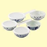 有田焼 新染付絵変りノンラップ小鉢5点セット 677031 有田焼 新染付絵変りノンラップ小鉢5点セット 677031